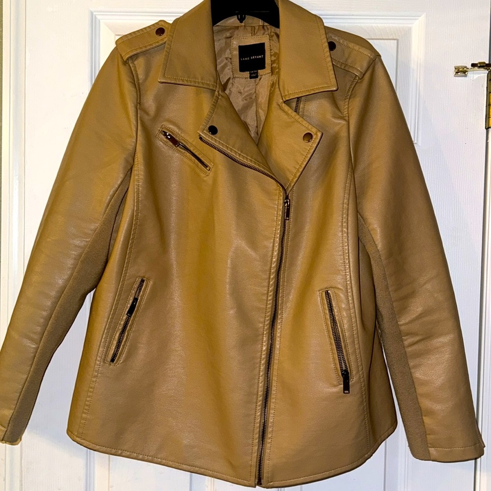 Lane Bryant Tan Zip Up Jacket - Picture 2 of 8